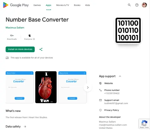 Number Base Converter App Image