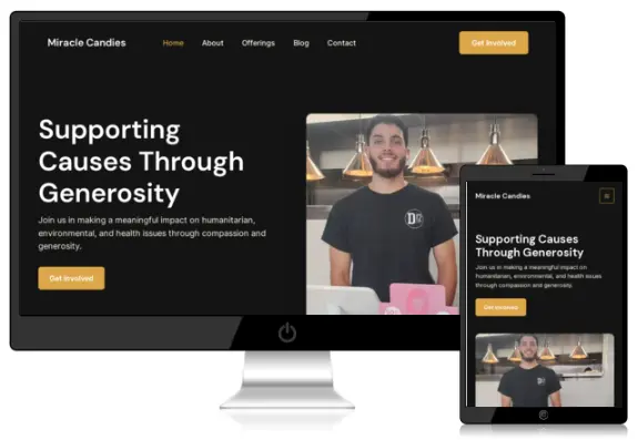 Miracle Candies Website Image